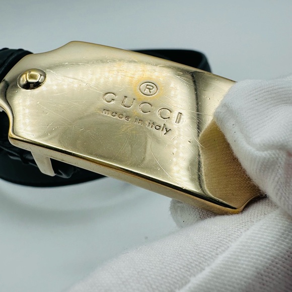 Gucci Guccissima Gold Buckle Belt - Picture 2 of 8